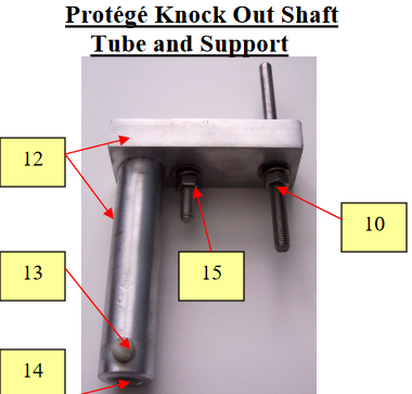 Protege kock Out Shaft Tube and Support